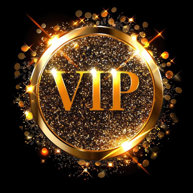 Tekst logo Vip VIP wyrafinowana mieszanka baneru i tła karty biznesowej zawierająca ekskluzywność i luksus dla elitarnej i wyróżniającej się tożsamości korporacyjnej