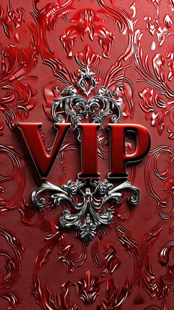 Tekst logo Vip VIP wyrafinowana mieszanka na banerze i tle karty biznesowej zawierająca ekskluzywność i luksus dla elity i wyróżniającej się tożsamości korporacyjnej