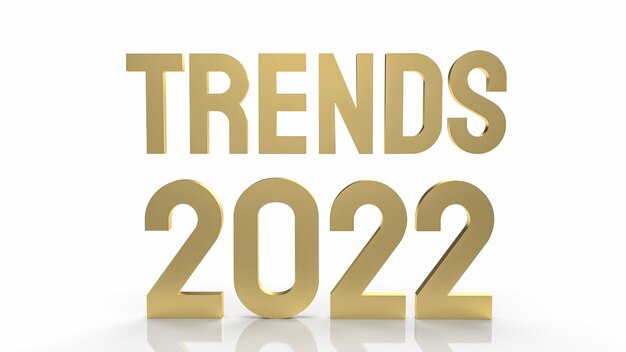 Tekst trendów 2022 dla koncepcji biznesplanu renderowania 3d