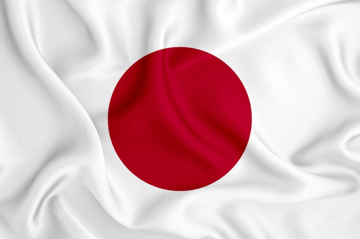 Zdjęcie tekstura 3d flagi japonii macha