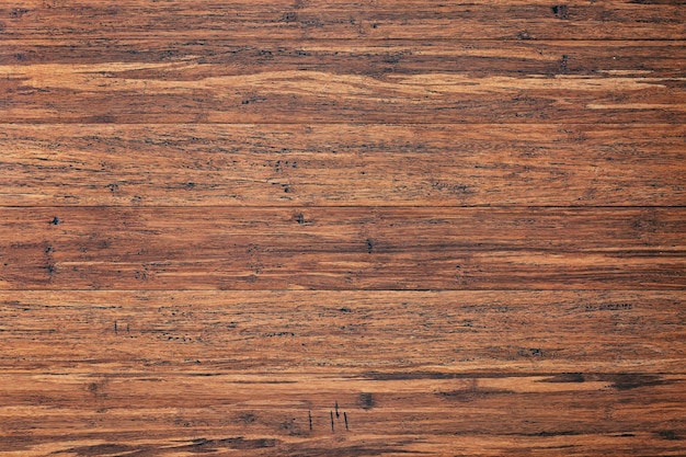 Tekstura blatu z drewna bambusowego z brązowych desek z pustą przestrzenią