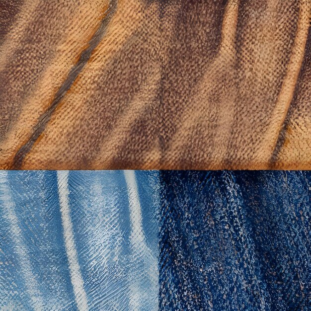 Zdjęcie tekstura brązowego i niebieskiego dżinsów, które są zwykłe