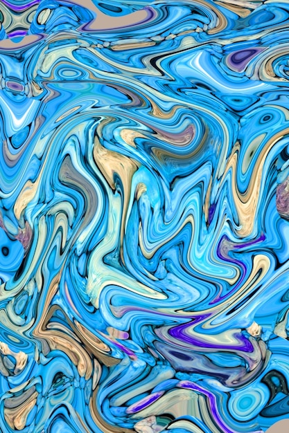 Tekstura farby olejnej w kolorze gradientowym niebieskim na abstrakcyjne tło