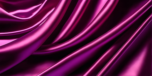 Tekstura fioletowej, miękkiej, błyszczącej jedwabnej tkaniny