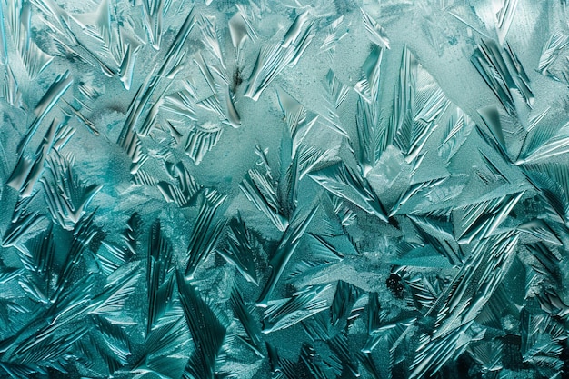 Tekstura kryształów lodowych abstrakcyjny mroźny zimowy tło