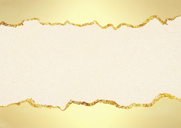 Zdjęcie tekstura papieru beżowego ze złotym tłem obramowania dla projektu