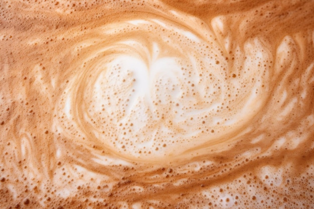Tekstura piany mlecznej na cappuccino