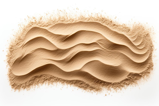 Zdjęcie tekstura piasku plażowego cięcie ścieżka wycinania białe tło