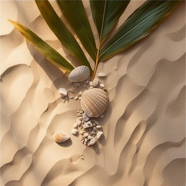 Tekstura piasku z bliska szablon tła plaży wygenerowany przez AI
