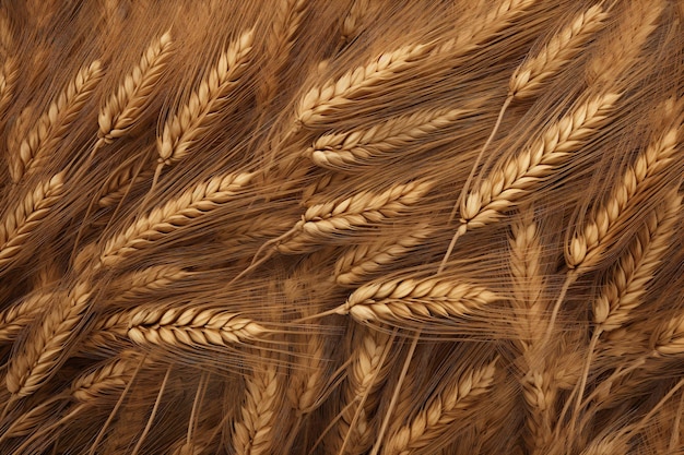 Zdjęcie tekstura pszenicy tekstura ziarna pszenicy tło pszenica tapeta uszy pszenicy tło ai generatywny