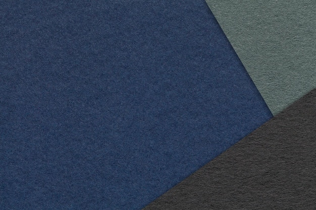 Tekstura rzemiosła granatowy kolor tła papieru z czarną i szarą obwódką Vintage streszczenie denim karton