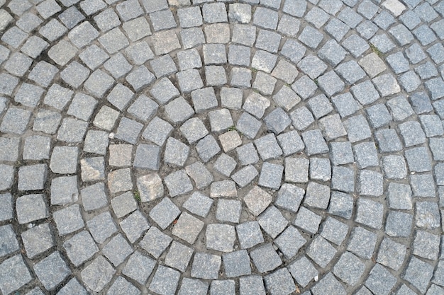 Tekstura Stary Brukujący Bruku Zakończenie. Streszczenie Granit Kamień Tła.