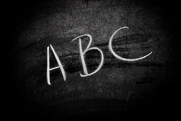 Tekstura tablica z tekstem ABC