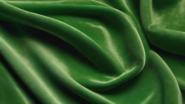 Tekstura tkaniny z zielonego aksamitu używana jako tło Tło tkaniny panne w kolorze pawia, miękkie i smo