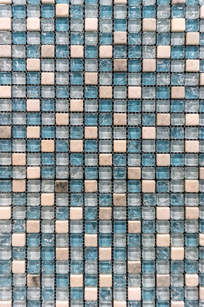 Tekstura tła Płytka ceramiczna Mozaika Kolor niebieski