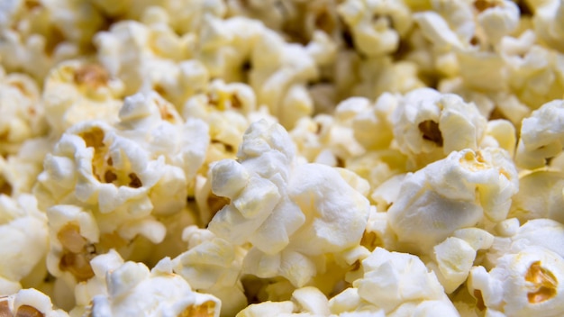 Tekstura tła zdjęcia makro kukurydzy popcorn