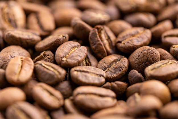 Tekstura wzoru prażonych ziaren kawy