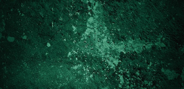 Tekstura zielonej ściany Abstrakcyjne tło Ciemna tekstura cementu na tle przerażającego betonu