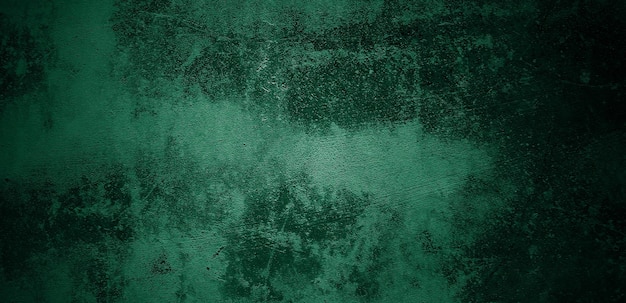 Tekstura zielonej ściany Abstrakcyjne tło Ciemna tekstura cementu na tle przerażającego betonu
