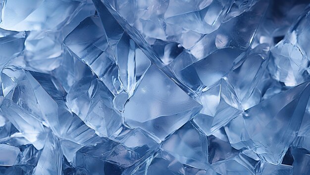 Teksturowe tło niebieskich kawałków lodu Abstrakcyjne tło i tapety