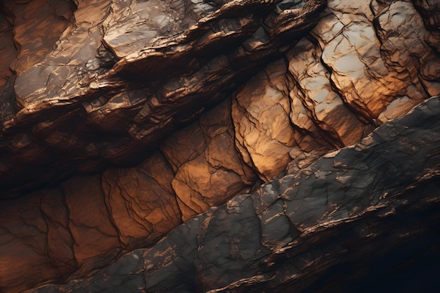 tekstury rocka z pęknięciami Przeznaczone do walki radioelektronicznej Szorstka powierzchnia gór Kamienny granit Ciemny czerwony pomarańczowy brązowy
