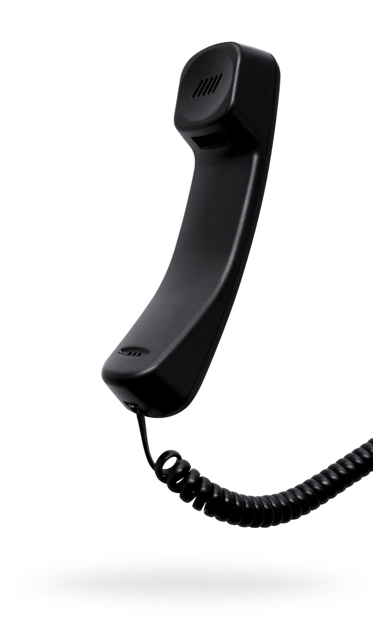 Zdjęcie telefon na białym