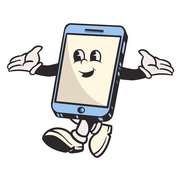 Telefon znak png retro ilustracja przezroczysty tło