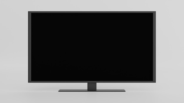 telewizor z płaskim ekranem siedzący na szczycie stołu