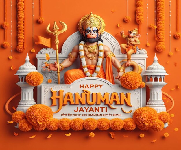 Zdjęcie ten projekt został wykonany na hinduistyczne wydarzenie mitologiczne hanuman jayanti