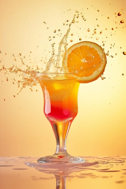 Tequila sunrise cocktail