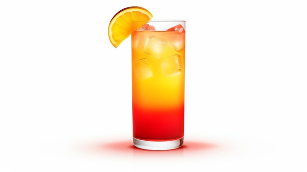 Tequila Sunrise izolowany na białym tle