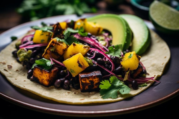 Teriyaki Glazed Tofu Tacos Wegan