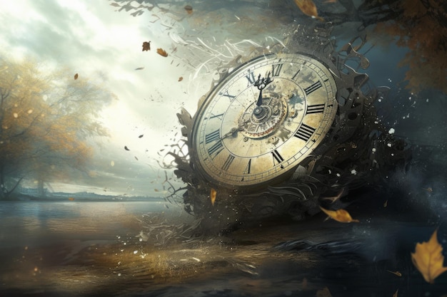 Termin zegara koncepcji czasu Wygeneruj Ai