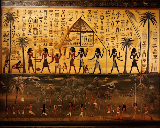 Test tańca plemiennego egipskiej piramidy wciąż horror Mov