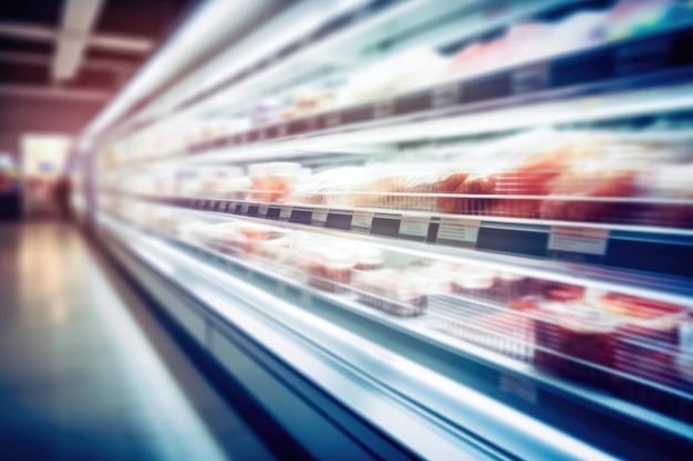 Tętniące życiem półki supermarketów Bogactwo produktów Generacyjna sztuczna inteligencja