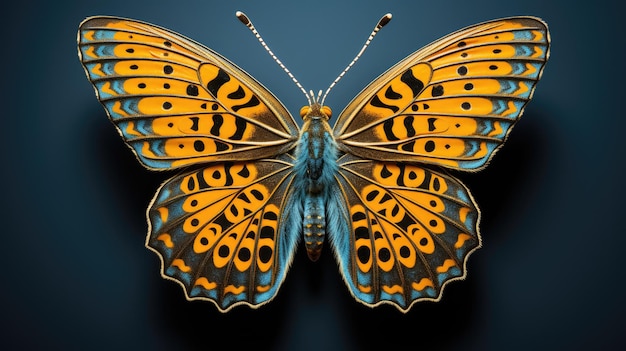 Tętniący życiem motyl o skomplikowanych wzorach skrzydeł