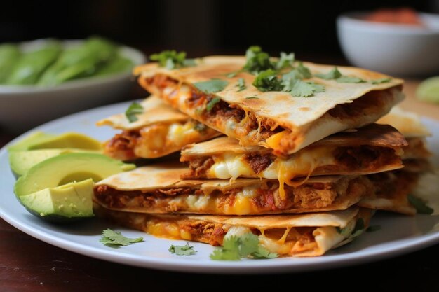 TexMex śniadanie Quesadillas z jajkami i Chori