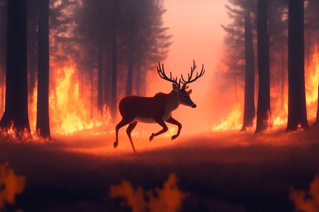 The_forest_fires_deer_running