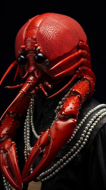 The Misfit Crustacean A Pimpedout Lobster Channeling Neon Victorian Bling w Hip Hop Gangsta Fashi