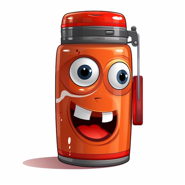 Thermos 2d animacja ilustratywna na białym tle