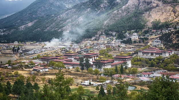 Thimphu Ciudad Capital Del País Del Valle De Bhután