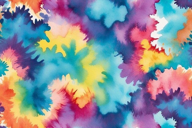 Zdjęcie tiedye extravaganza psychedelic watercolor texture z odważnymi i kontrastowymi kolorami