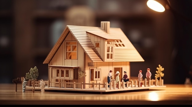 Tiny Dream Home Idealna miniaturowa replika z Happy Homeowners Generativeai