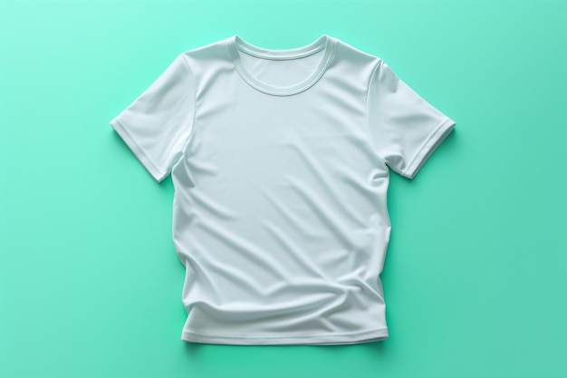 Tirquise tshirt na minimalistycznym tle makiety do brandingu tshirt