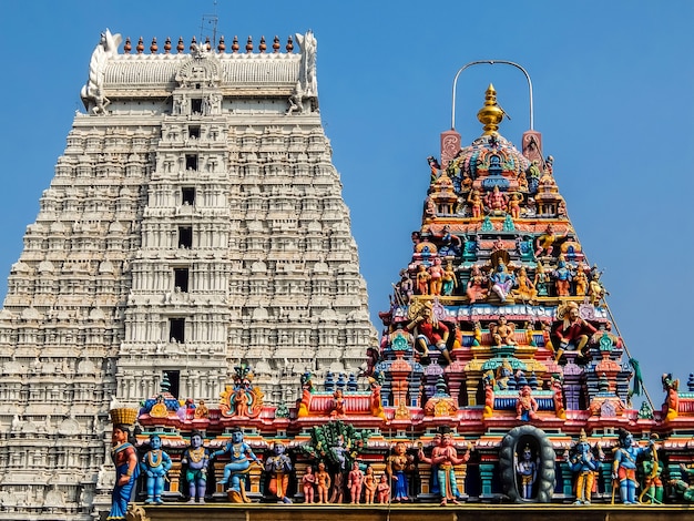 Tiruvannamalai Indie Architektura świątyni Annamalaiyar w Tiruvannamalai w Indiach