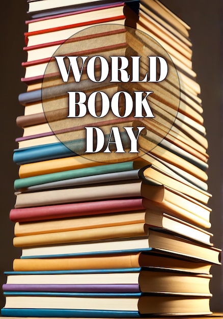 Zdjęcie tła książek tło światowy dzień książki