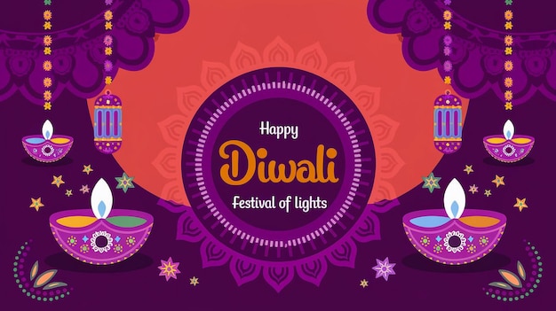 tło banner plakat szczęśliwy kreatywna karta indyjska tapeta świętowanie Diwali my