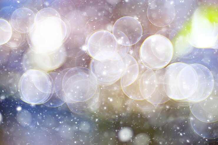 tło bokeh niewyraźne białe kółka