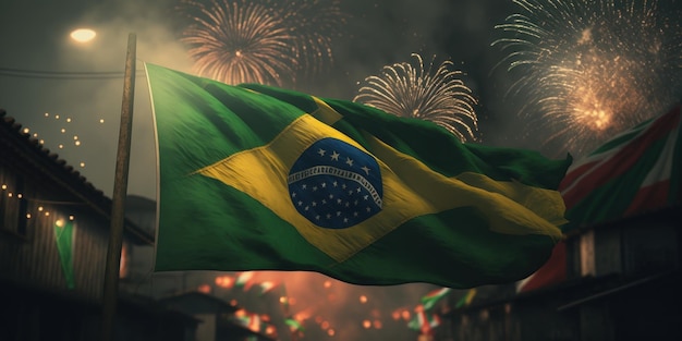 Zdjęcie tło brazylijskiej imprezy obchody narodowe i obchody świąt generacyjna sztuczna inteligencja