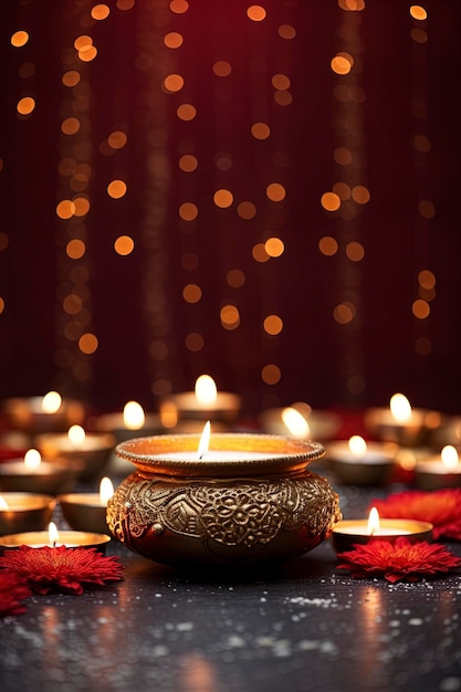 Tło Diwali i copyspace